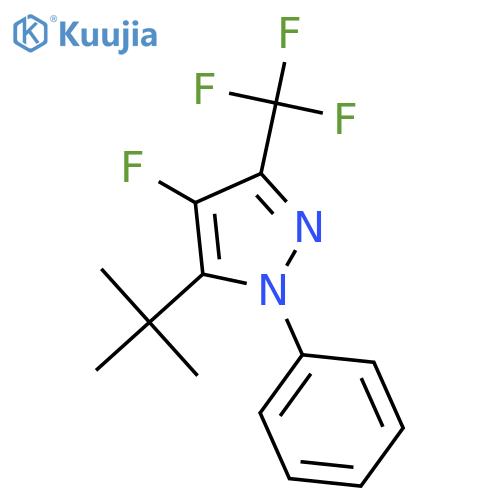 1H-PYRAZOLE, 5-(1,1-DIMETHYLETHYL)-4-FLUORO-1-PHENYL-3-(TRIFLUOROMETHYL)- structure