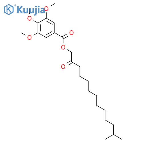 Benzoic acid, 3,4,5-trimethoxy-, 12-methyl-2-oxotridecyl ester structure