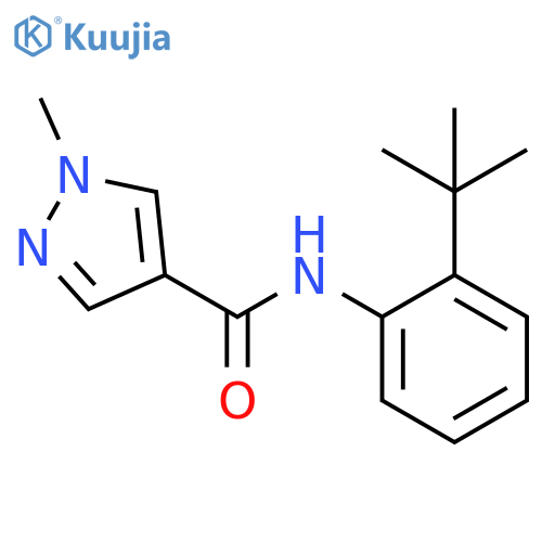 1-Methyl-1H-pyrazole-4-carboxylic acid (2-tert-butyl-phenyl)-amide structure