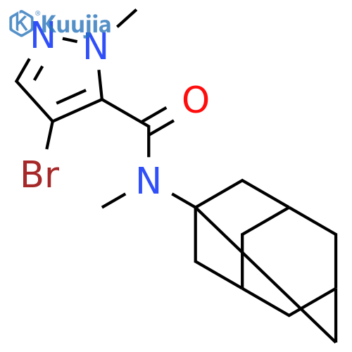 4-Bromo-2-methyl-2H-pyrazole-3-carboxylic acid adamantan-1-yl-methyl-amide structure