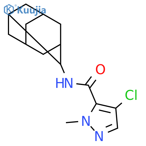 4-Chloro-2-methyl-2H-pyrazole-3-carboxylic acid adamantan-2-ylamide structure