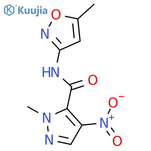 1-methyl-n-(5-methyl-1,2-oxazol-3-yl)-4-nitro-1h-pyrazole-5-carbo Xamide structure