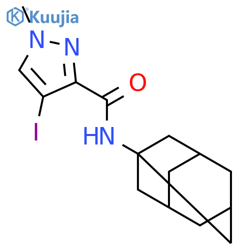 4-Iodo-1-methyl-1H-pyrazole-3-carboxylic acid adamantan-1-ylamide structure