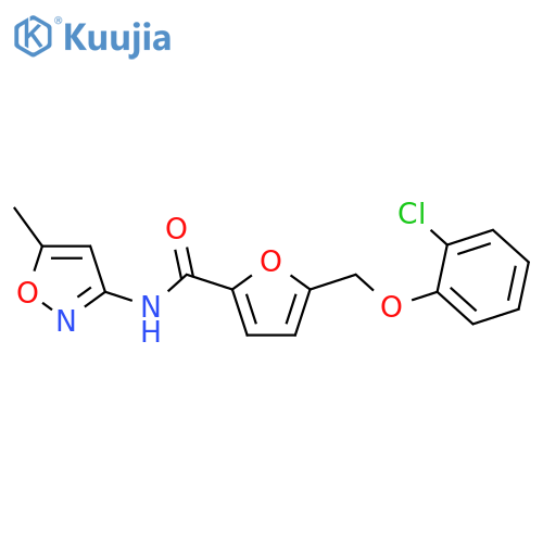 5-[(2-chlorophenoxy)methyl]-N-(5-methyl-1,2-oxazol-3-yl)furan-2-carboxamide structure