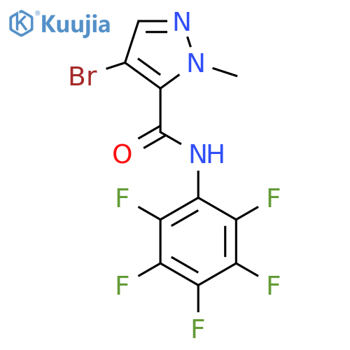 4-Bromo-2-methyl-2H-pyrazole-3-carboxylic acid pentafluorophenyl-amide structure