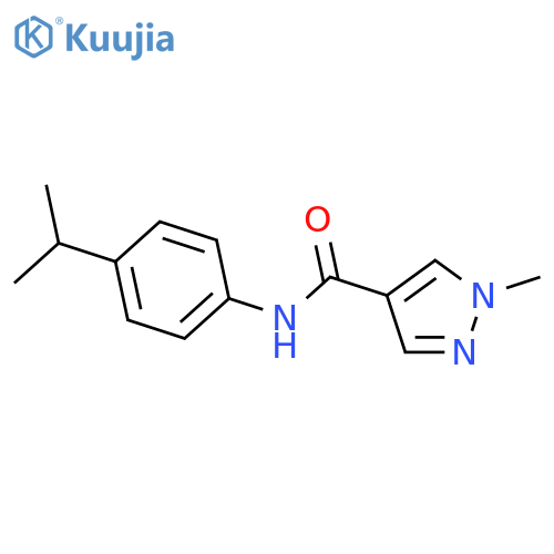 1-Methyl-1H-pyrazole-4-carboxylic acid (4-isopropyl-phenyl)-amide structure