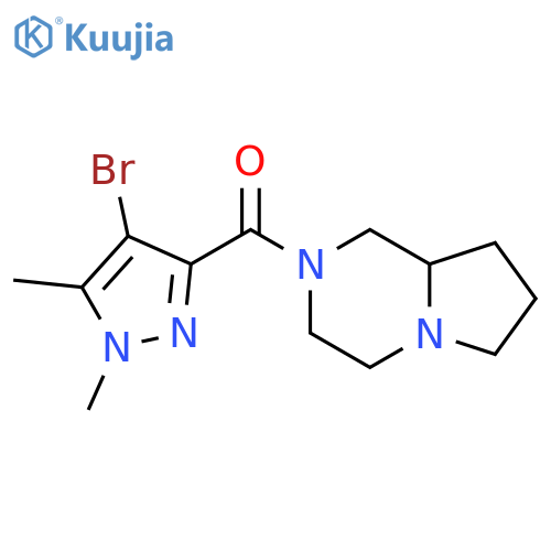 <br>(4-Bromo-1,5-dimethyl-1H-pyrazol-3-yl)-(hexahydro-pyrrolo[1,2-a]pyrazin-2-y l)-methanone structure