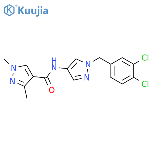 <br>N-[1-(3,4-dichlorobenzyl)-1H-pyrazol-4-yl]-1,3-dimethyl-1H-pyrazole-4-carbo xamide structure