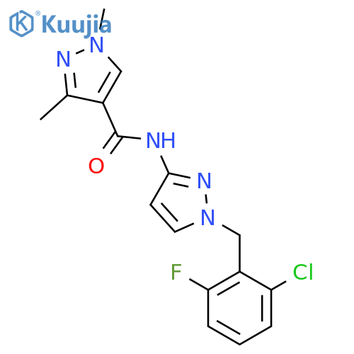 <br>N-[1-(2-chloro-6-fluorobenzyl)-1H-pyrazol-3-yl]-1,3-dimethyl-1H-pyrazole-4- carboxamide structure