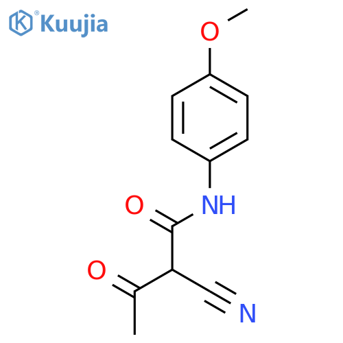 Butanamide, 2-cyano-N-(4-methoxyphenyl)-3-oxo- structure