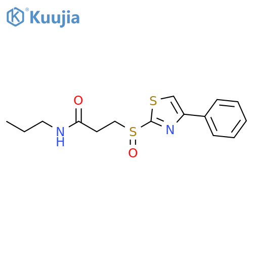 Propanamide, 3-[(4-phenyl-2-thiazolyl)sulfinyl]-N-propyl- structure