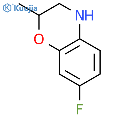 7-fluoro-2-methyl-3,4-dihydro-2H-1,4-benzoxazine structure