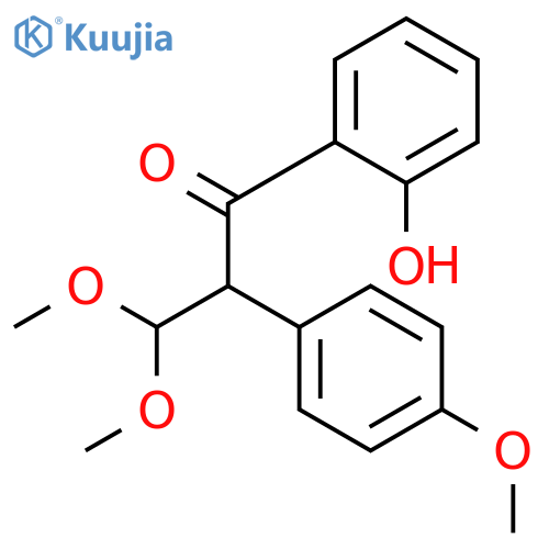 1-PROPANONE, 1-(2-HYDROXYPHENYL)-3,3-DIMETHOXY-2-(4-METHOXYPHENYL)- structure
