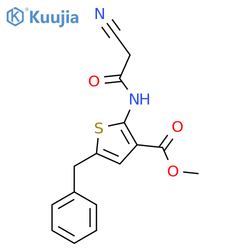 Methyl 5-Benzyl-2-(cyanoacetyl)aminothiophene-3-carboxylate structure