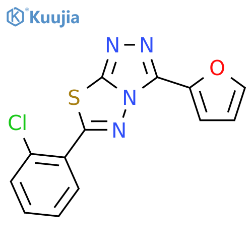 1,2,4-Triazolo[3,4-b][1,3,4]thiadiazole, 6-(2-chlorophenyl)-3-(2-furanyl)- structure