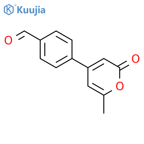 Benzaldehyde, 4-(6-methyl-2-oxo-2H-pyran-4-yl)- structure