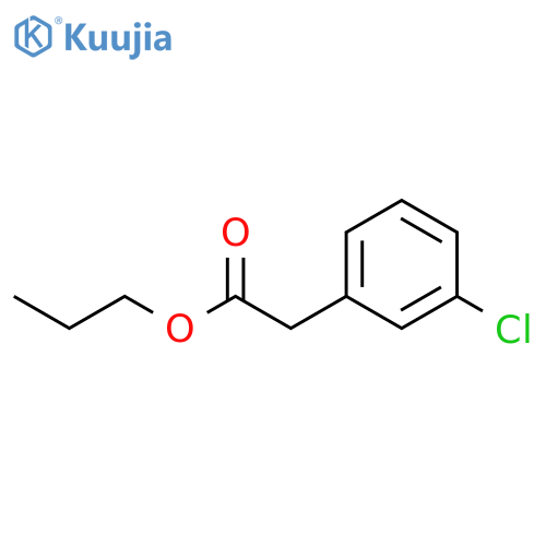 Benzeneacetic acid, 3-chloro-, propyl ester structure