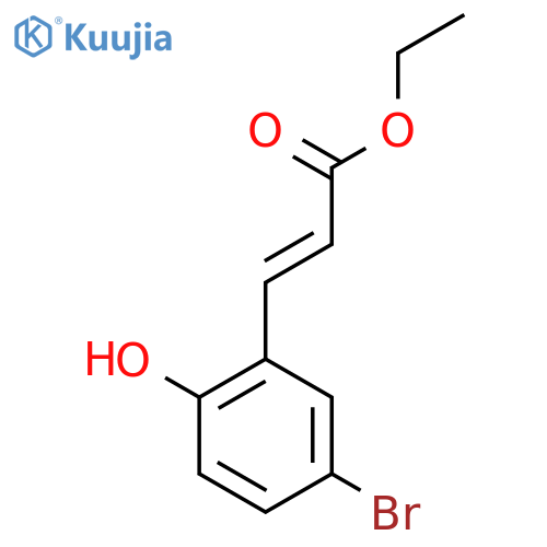 2-PROPENOIC ACID, 3-(5-BROMO-2-HYDROXYPHENYL)-, ETHYL ESTER, (2E)- structure