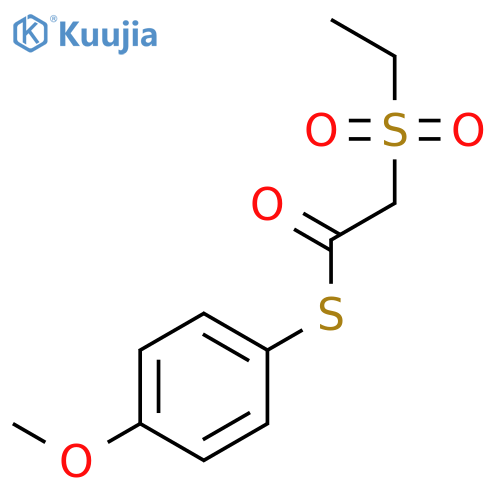 Ethanethioic acid, (ethylsulfonyl)-, S-(4-methoxyphenyl) ester structure