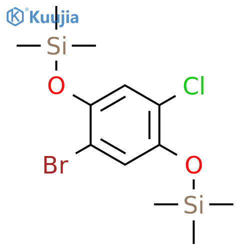 Silane, [(2-bromo-5-chloro-1,4-phenylene)bis(oxy)]bis[trimethyl- structure