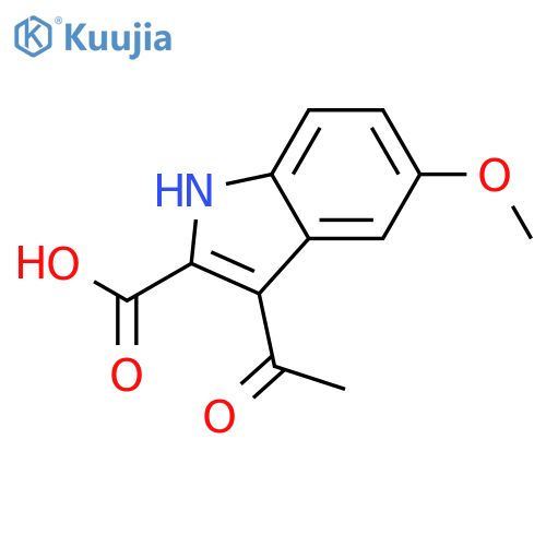 1H-Indole-2-carboxylic acid, 3-acetyl-5-methoxy- structure