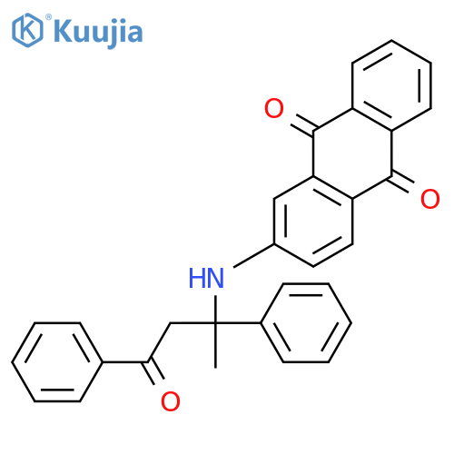9,10-ANTHRACENEDIONE, 2-[(1-METHYL-3-OXO-1,3-DIPHENYLPROPYL)AMINO]- structure