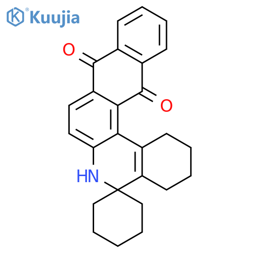 SPIRO[CYCLOHEXANE-1,5'(1'H)-NAPHTHO[2,3-A]PHENANTHRIDINE]-9',14'-DIONE, 2',3',4',6'-TETRAHYDRO- structure