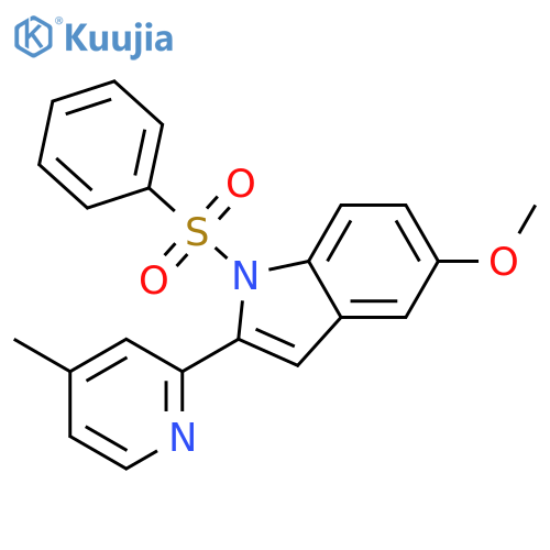 1H-Indole, 5-methoxy-2-(4-methyl-2-pyridinyl)-1-(phenylsulfonyl)- structure