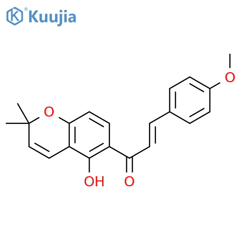 2-Propen-1-one,1-(5-hydroxy-2,2-dimethyl-2H-1-benzopyran-6-yl)-3-(4-methoxyphenyl)- structure