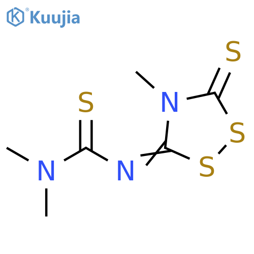 Thiourea, dimethyl(4-methyl-5-thioxo-1,2,4-dithiazolidin-3-ylidene)- structure