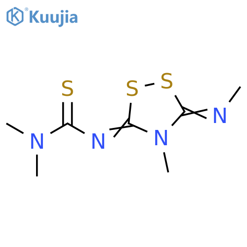 Thiourea,dimethyl[4-methyl-5-(methylimino)-1,2,4-dithiazolidin-3-ylidene]- structure