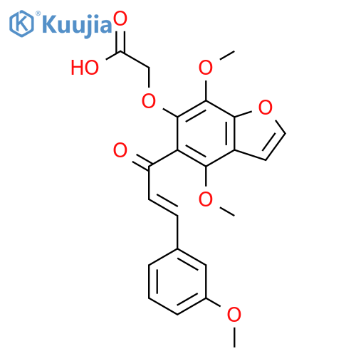 Acetic acid,2-[[4,7-dimethoxy-5-[3-(3-methoxyphenyl)-1-oxo-2-propen-1-yl]-6-benzofuranyl]oxy]- structure