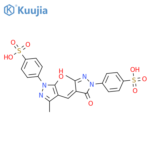 Benzenesulfonic acid,4-[4,5-dihydro-4-[[5-hydroxy-3-methyl-1-(4-sulfophenyl)-1H-pyrazol-4-yl]methylene]-3-methyl-5-oxo-1H-pyrazol-1-yl]- structure