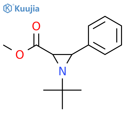 2-AZIRIDINECARBOXYLIC ACID, 1-(1,1-DIMETHYLETHYL)-3-PHENYL-, METHYL ESTER structure