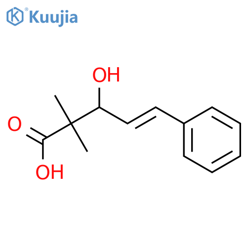 4-PENTENOIC ACID, 3-HYDROXY-2,2-DIMETHYL-5-PHENYL- structure