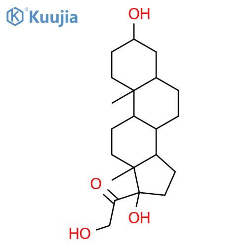 Pregnan-20-one,3,17,21-trihydroxy-, (3b,5a)- (9CI) structure