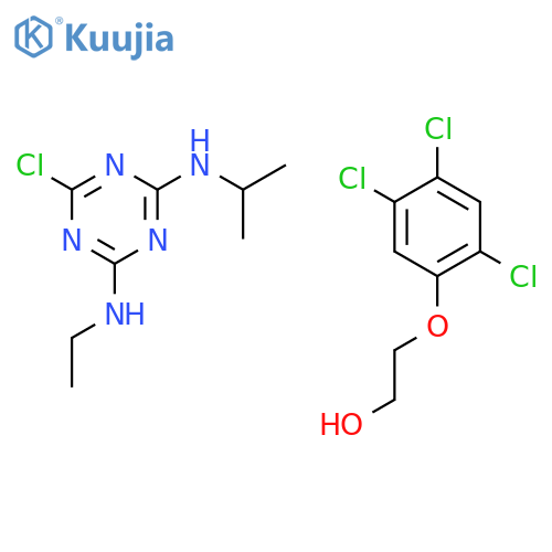 2-(2,4,5-trichlorophenoxy)ethanol - 6-chloro-N-ethyl-N'-(propan-2-yl)-1,3,5-triazine-2,4-diamine (1:1) structure