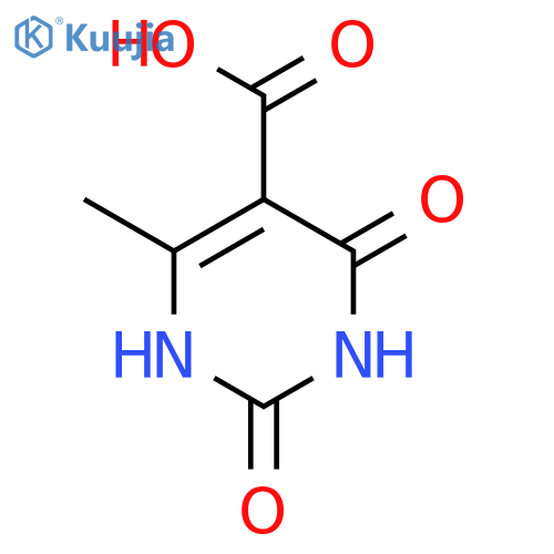 6-methyl-2,4-dioxo-1,2,3,4-tetrahydropyrimidine-5-carboxylic acid structure