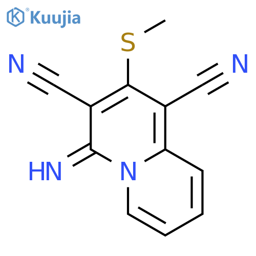 4H-Quinolizine-1,3-dicarbonitrile, 4-imino-2-(methylthio)- structure