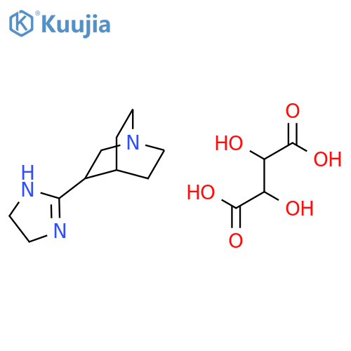 3-(4,5-dihydro-1H-imidazol-2-yl)quinuclidine; (2R,3R)-2,3-dihydroxybutanedioate structure