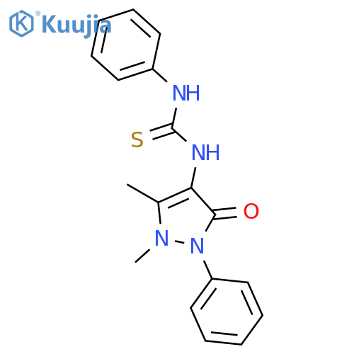 (Z)-N'-(1,5-dimethyl-3-oxo-2-phenyl-2,3-dihydro-1H-pyrazol-4-yl)-N-phenylcarbamimidothioic acid structure
