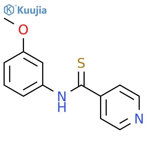 4-Pyridinecarbothioamide, N-(3-methoxyphenyl)- structure