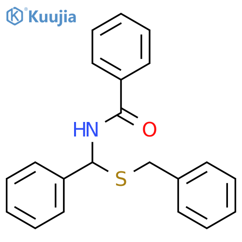 Benzamide, N-[phenyl[(phenylmethyl)thio]methyl]- structure
