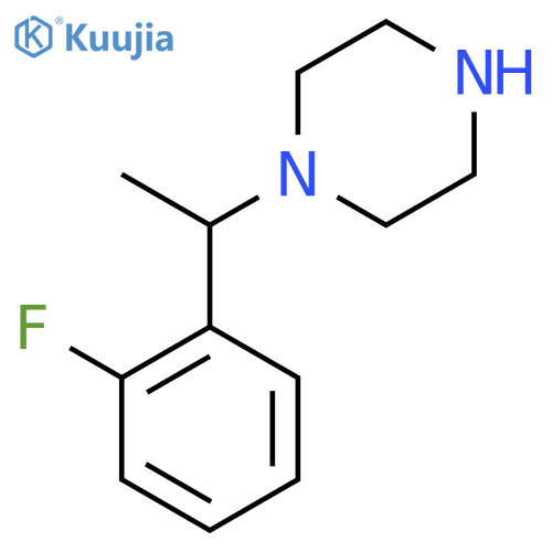 1-[1-(2-Fluorophenyl)ethyl]piperazine structure