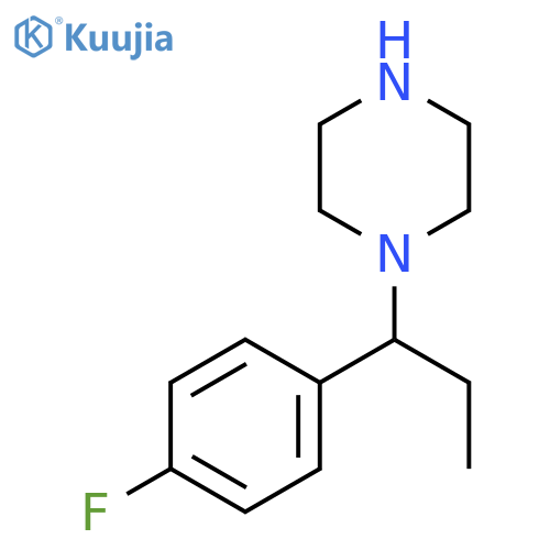 1-(1-(4-fluorophenyl)propyl)piperazine structure