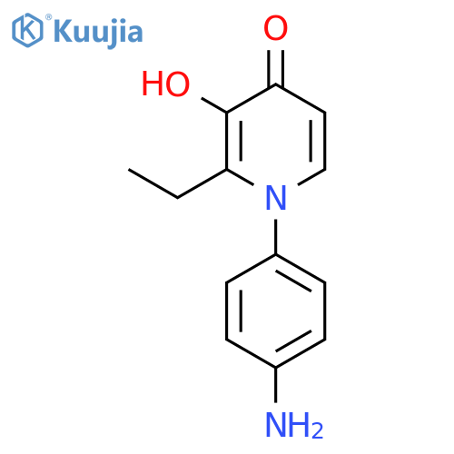 4(1H)-Pyridinone,1-(4-aminophenyl)-2-ethyl-3-hydroxy-(9CI) structure