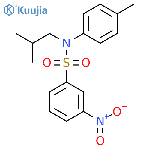 Benzenesulfonamide, N-(4-methylphenyl)-N-(2-methylpropyl)-3-nitro- structure
