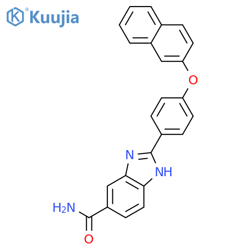 1H-Benzimidazole-5-carboxamide, 2-[4-(2-naphthalenyloxy)phenyl]- structure