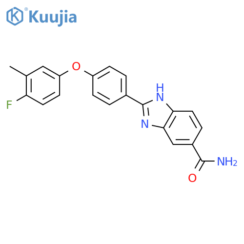 1H-Benzimidazole-5-carboxamide,2-[4-(4-fluoro-3-methylphenoxy)phenyl]- structure