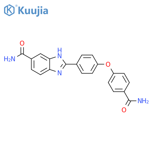 1H-Benzimidazole-5-carboxamide,2-[4-[4-(aminocarbonyl)phenoxy]phenyl]- structure
